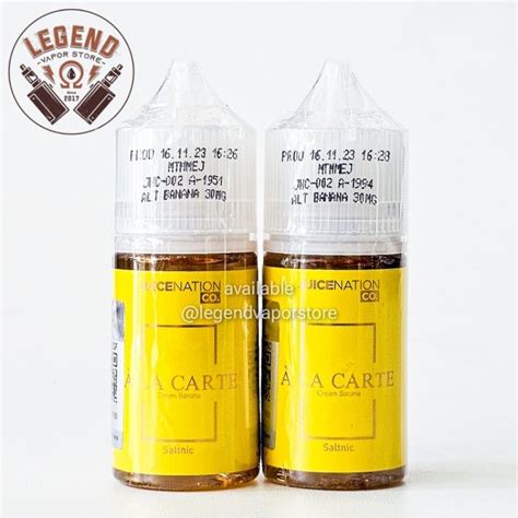 Jual SALT NIC LIQUID ALA CARTE Cream Banana 30ML 30MG AUTHENTIC