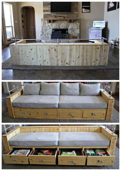 Diy Sectional With Storage