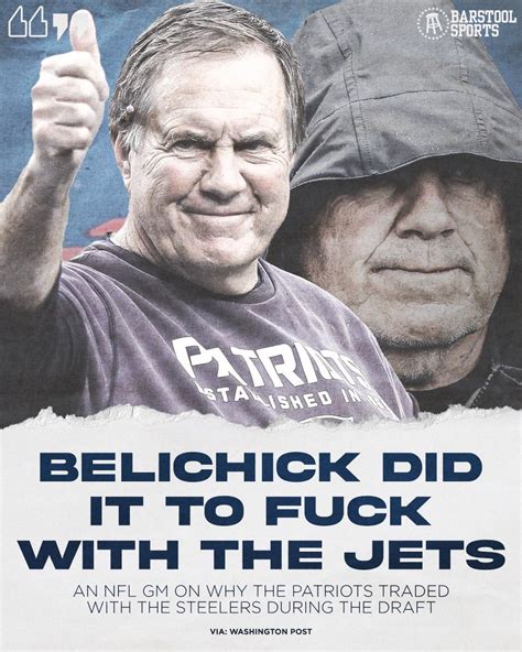 Barstool Sports On Twitter Gotta Respect Belichicks All Time Hatred Of The Jets