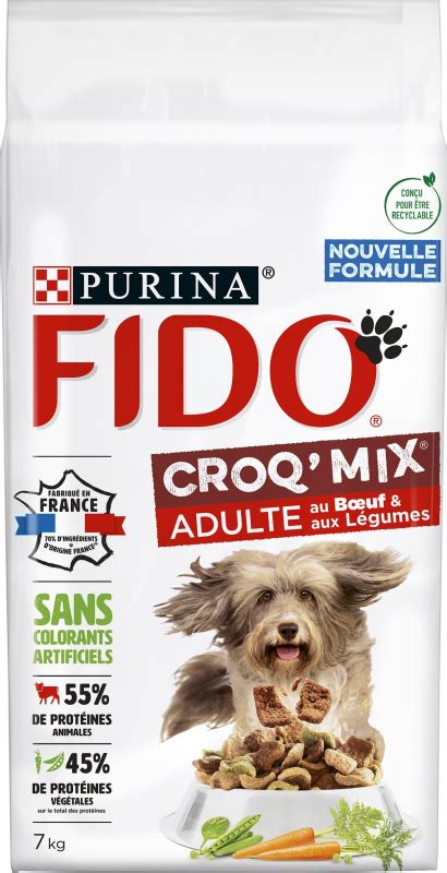 Fido Croq Mix Au Boeuf Ou Poulet Pour Chien Adulte