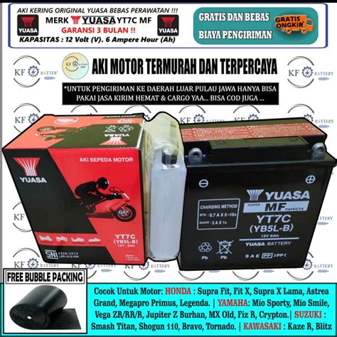 Jual AKI MOTOR JUPITER MX OLD ASTREA GRAND SUPRA X LAMA KAZE R YT7C