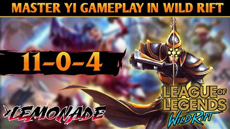 My First Game Using Master Yi In Wild Rift Xlemonade Master Yi