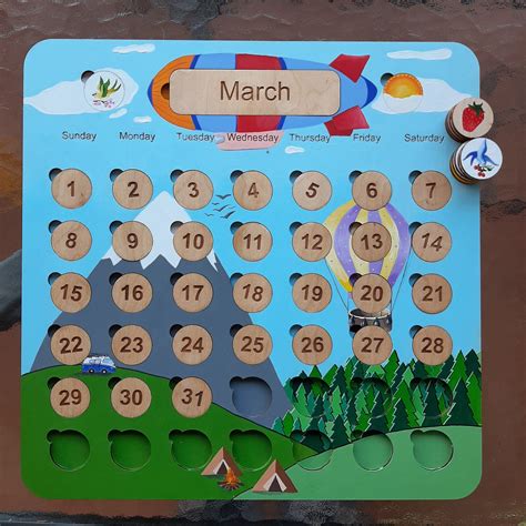 Montessori Wooden Calendar Megan May