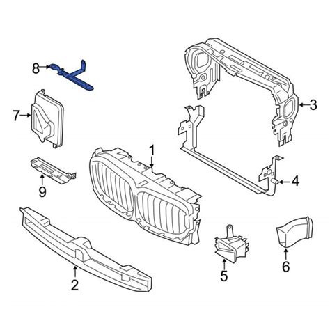 Bmw Oe Front Right Radiator Support Air Duct Bracket