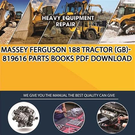 Massey Ferguson 188 Tractor Gb 819616 Parts Books Pdf Download