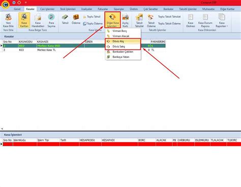 Döviz alış ve satış işlemleri Comport ERP ve Ön Muhasebe programı