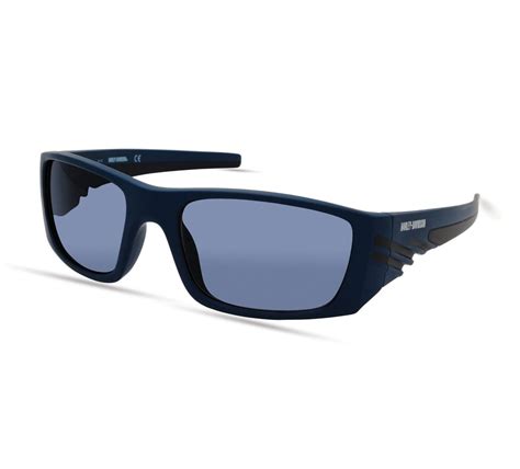 Harley Davidson Mens Casual Rectangular Sunglasses Matte Blue Top Best Moto