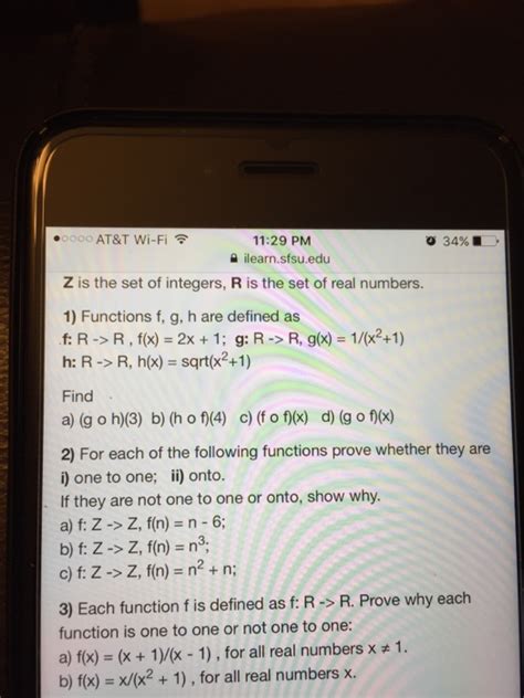 Solved Z Is The Set Of Integers R Is The Set Of Real