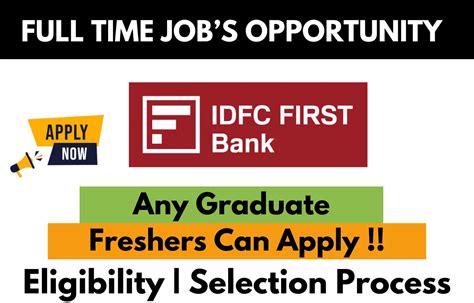 Idfc First Bank Hiring For Customer Service Executive Apply