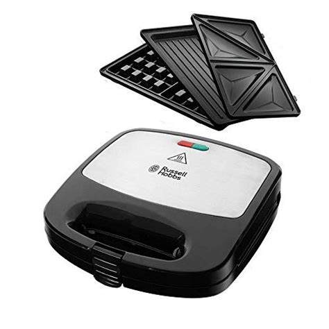 Russell Hobbs Appareil à Sandwich 750W 3en1 Gaufrier Grill Plaques