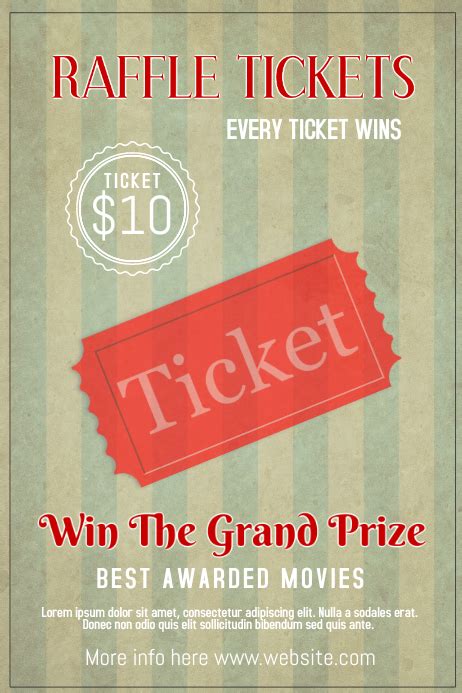 Raffle Ticket Bingo Event Poster Template Postermywall