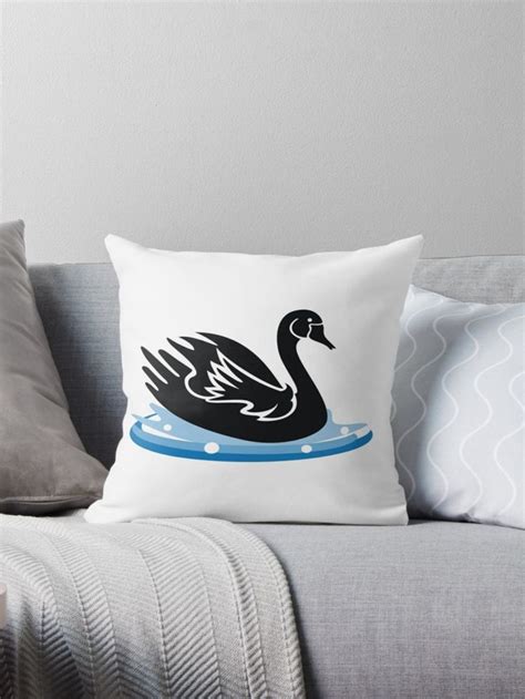 swan Throw Pillow by PineLemon | Throw pillows, Pillows, Artwork