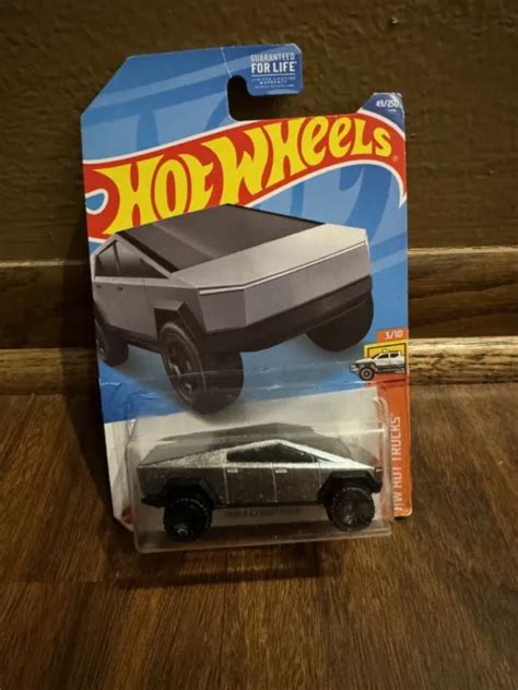 HOT WHEELS TESLA Cybertruck Silver 2022 HW Hot Trucks 3 10 New EUR