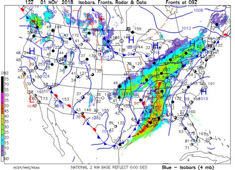 Solved 19 Figure 3 Is The Surface Weather Map For 12z 1 Nov