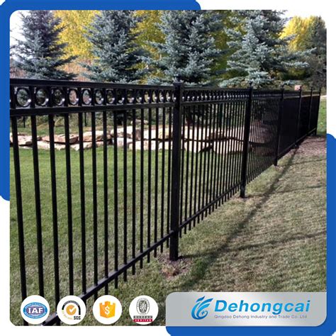 Beautiful Stronger Black Tubular Galvanized Wrought Iron Fence China