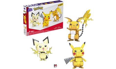 Mega Bloks Mega Construx Pokemon Pikachu Trio Ewolucja 3 Pak Klocki