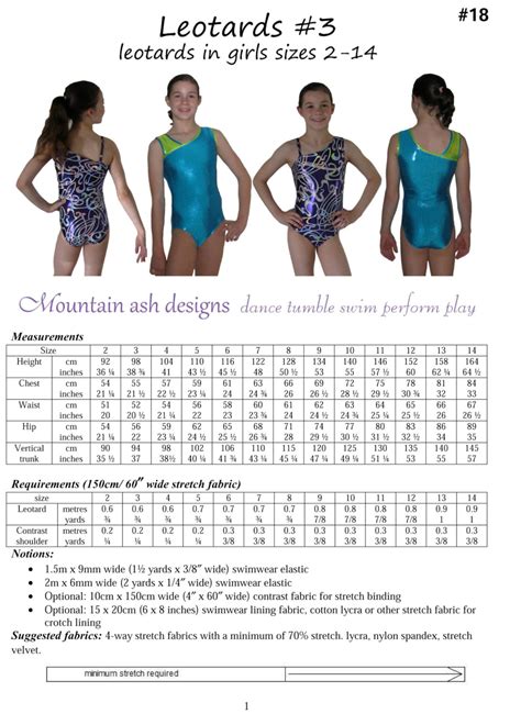 Leotards 3 Sewing Pattern Gymnastics Leotard Ballet Jazz Dance Etsy