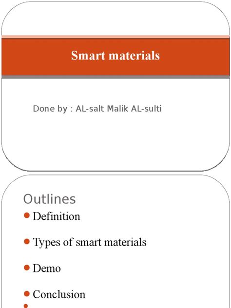 Smart Material Pdf