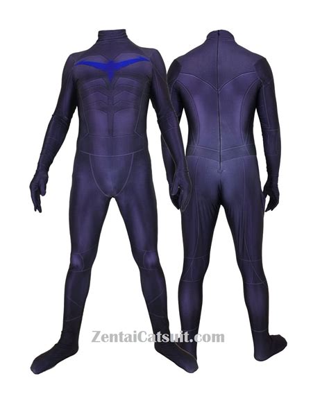 Tailor Made Halloween Nightwing Cosplay Zentai Suit Catsuit Second-skin ...