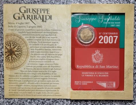 Euro San Marino Geburtstag Giuseppe Garibaldi