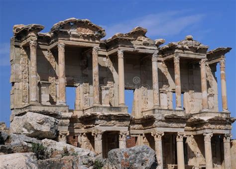 Ancient library of Celsus stock image. Image of library - 9897321