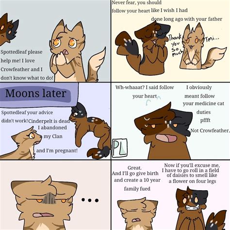 That Time Leafpool Confronted Spottedleaf Warrior Cats Funny Warrior