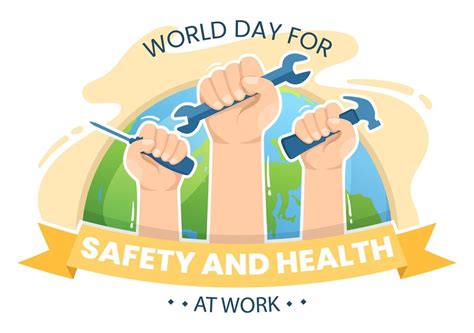 World Day Of Safety And Health At Work On April 28 Illustration With