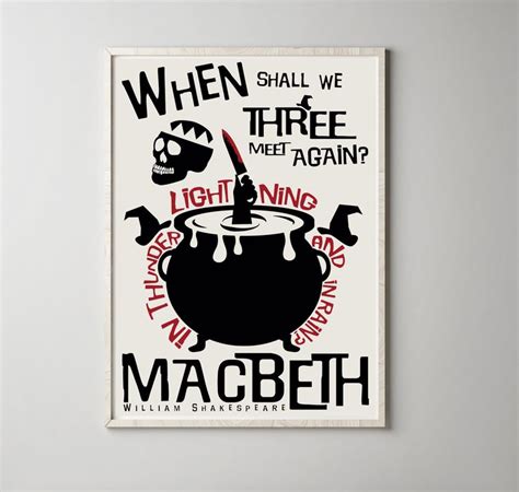 Macbeth Art Print -- Shakespeare -- Theatre Poster -- Typography Print ...