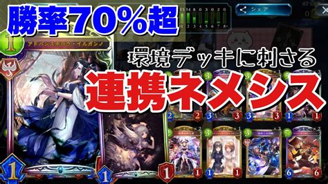 【シャドバ】勝率70超えの連携ネメシスが大体勝てて爽快たのしい【シャドウバース Shadowverse】 Youtube