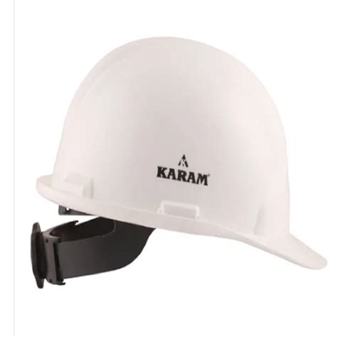 Ratchet Type Polymer Karam Pn Safety Helmet White For