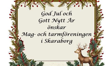 God jul till medlemmarna Mag och tarmföreningen i Skaraborg