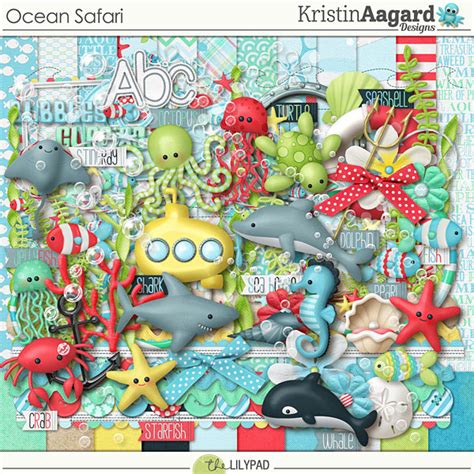 Ocean Safari Is A Cute Ocean And Sea Life Themed Kit By Kristin Aagard