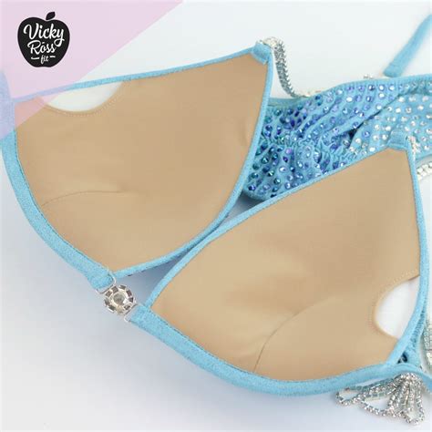 Ombre NPC IFBB Bikini Baby Blue Ombre Fitness Bikini Vicky Ross Fit