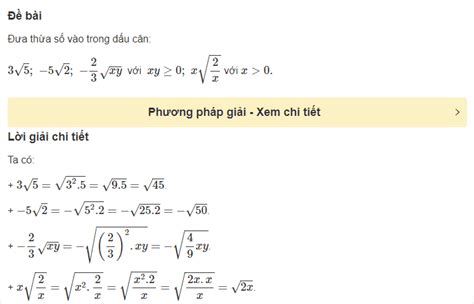 Bài tập rút gọn biểu thức chứa căn thức bậc 2 có lời giải Học Toán 123