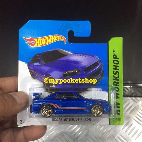 Hot Wheels Nissan Skyline Gt R R Metallic Blue Hotwheels Workshop Then And Now