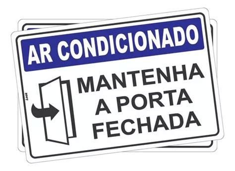 Placas Ar Condicionado Manter Porta Fechada X Cm Parcelamento