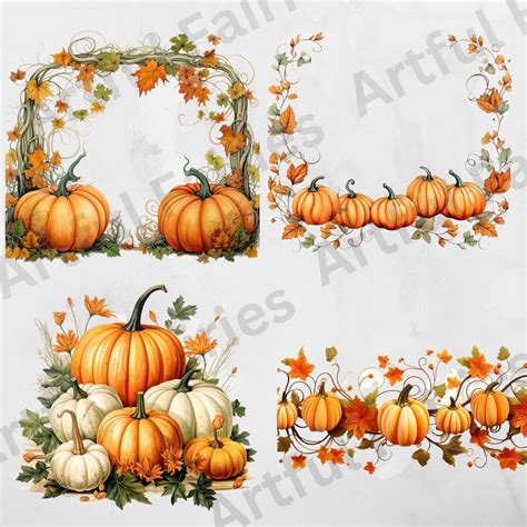 Pumpkin Border Fall Border PNG Fall Border Clipart Fall Clipart Fall PNG Fall Leaves Png Fall ...