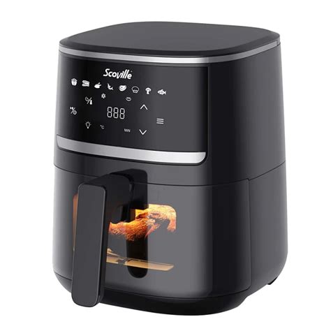 Scoville Svafn131bl3b Digital Air Fryer With Window 4 3l Quick Cook 1400w Black