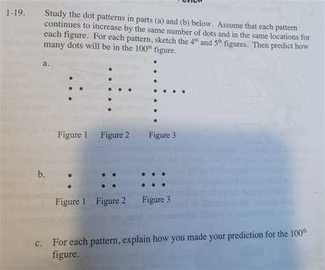 Solved Study The Dot Patterns In Parts A And B Below Assume