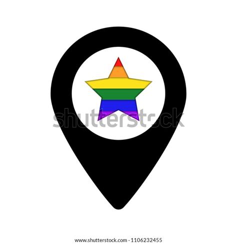 Gay Pride Venue Pin Vector Icon Stock Vector Royalty Free Shutterstock