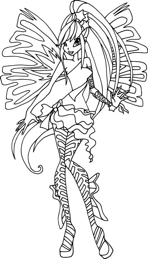 Coloriage Stella Sirenix Winx à imprimer