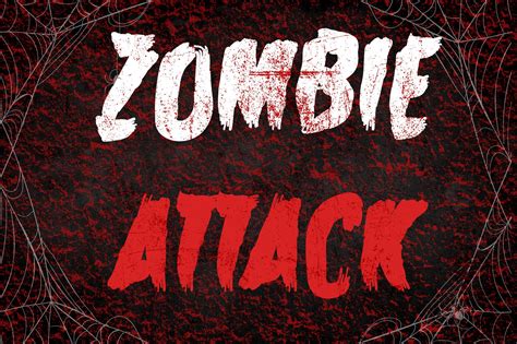 Zombie Attack Halloween Font | Fonts ~ Creative Market