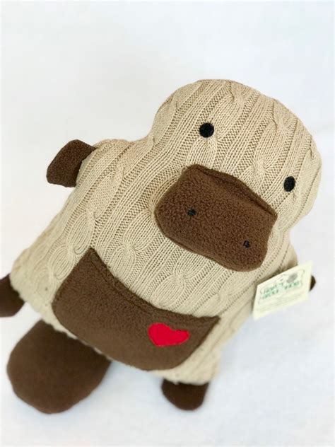 Platypus Stuffed Animal Handmade Ecofriendly Etsy