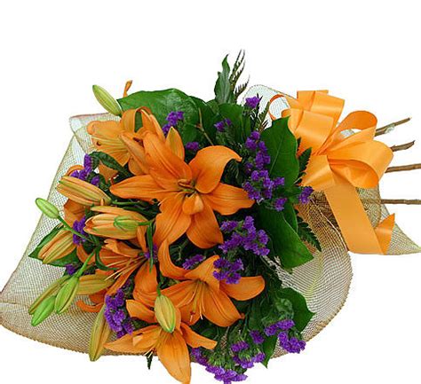 Orange Lily Bouquet #SU1AA • Canada Flowers