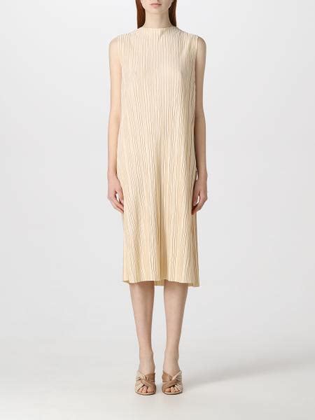 WEILI ZHENG: dress for woman - Cream | Weili Zheng dress SWZTL14 online ...