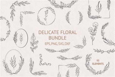 Hand Drawn Delicate Floral Bundle Graphic By Kirill S Workshop