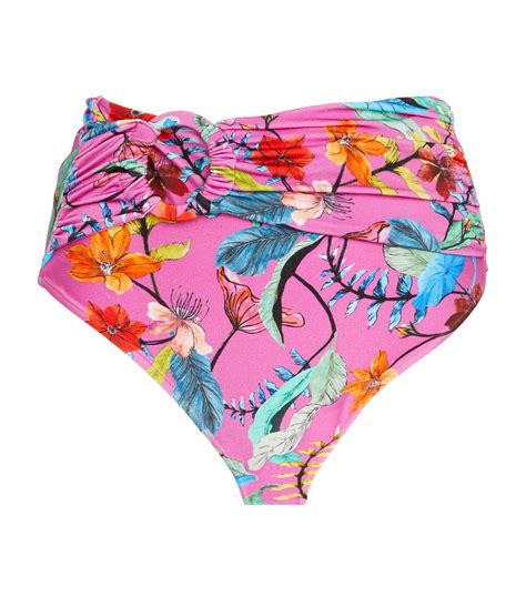 Floral High Waist Zamia Bikini Bottoms