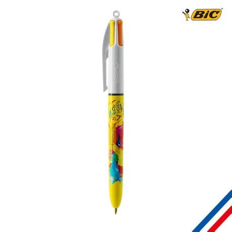 Stylo Bic Couleurs Sun Personnalis Stylo Couleurs Jaune