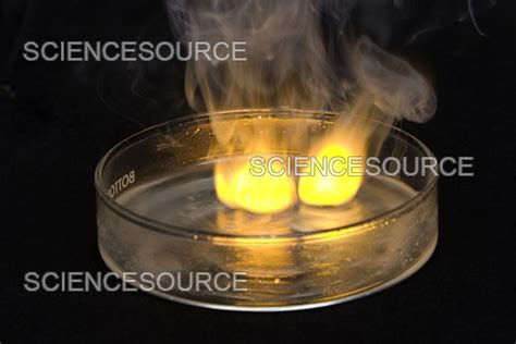 Sodium Reacting with Water | Stock Image - Science Source Images