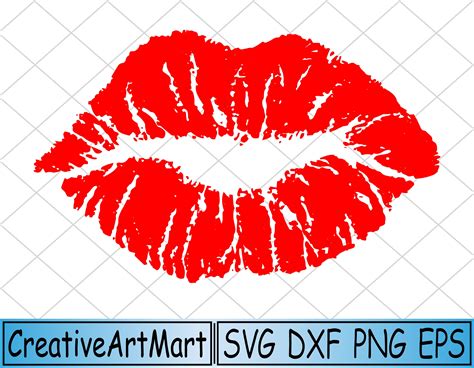 Lips Svg Kiss Lips Svg Valentines Lips Svg Red Lips Etsy